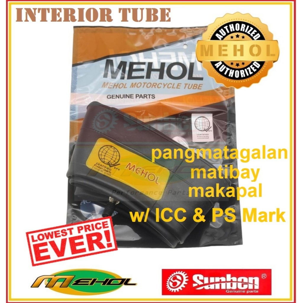 MEHOL INTERIOR TUBE w/ ICC and has PS Mark (Philippine Standard Mark ...