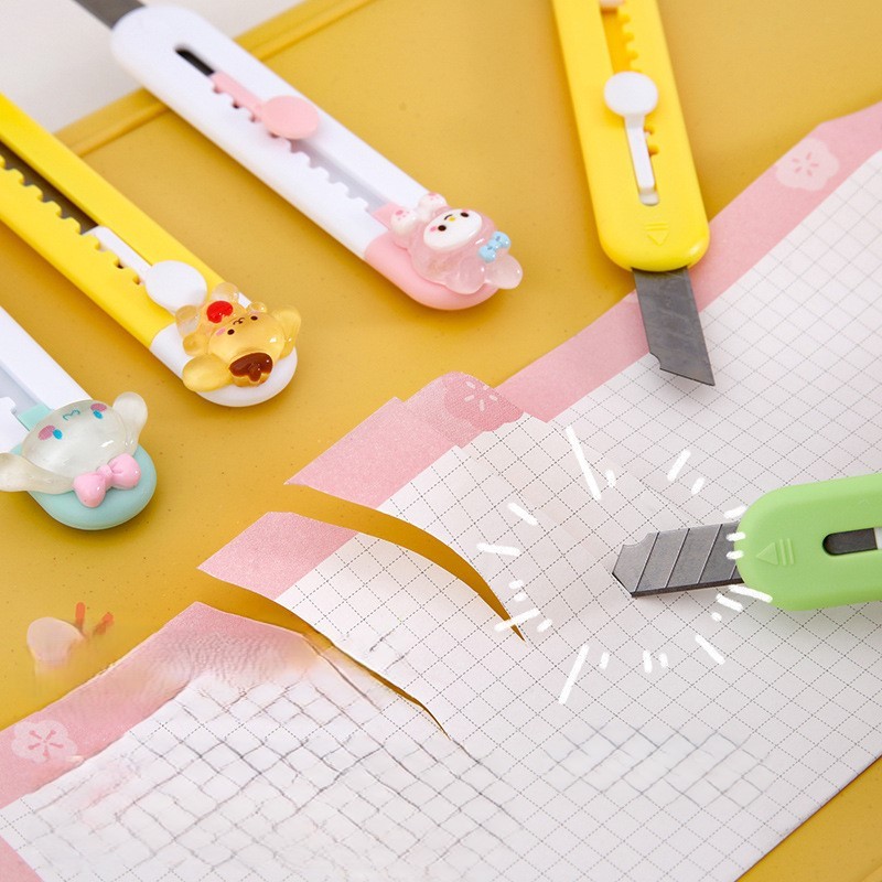 Sanrio Cartoon Stationery Knife Mini portable paper cutter Quick box ...