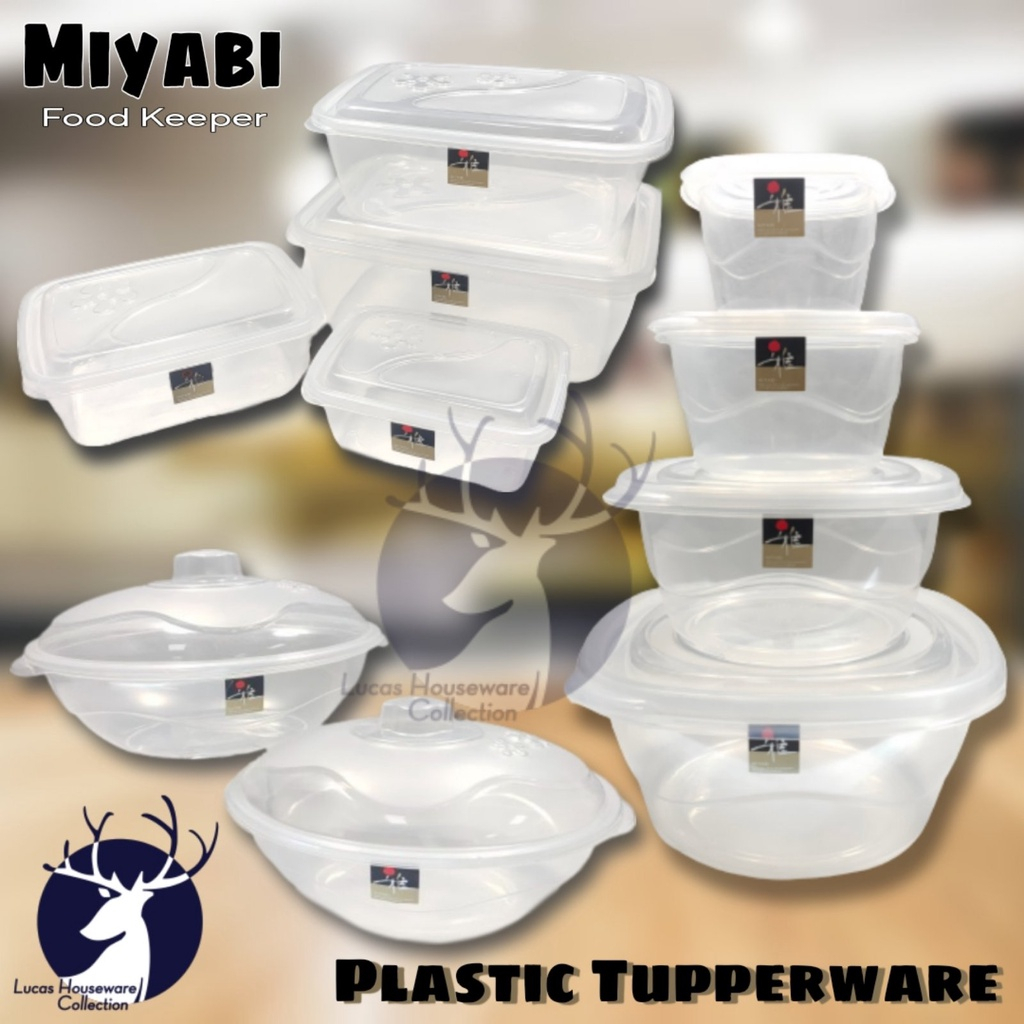MIYABI PLASTIC FOOD KEEPER / TUPPERWARE/ PLASTIC CLEAR CONTAINER / FOOD ...