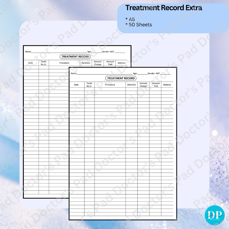 PDA denta-l chart A4-50's(small) | Shopee Philippines