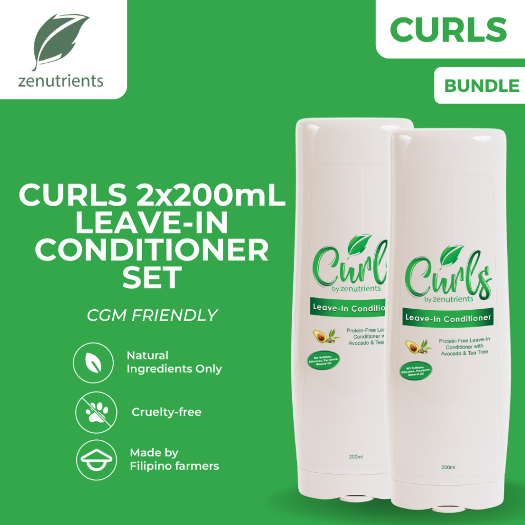 Curls by Zenutrients 2x200mL Leavein Conditioner Set (Curl Define, Organic & CGM) Shopee