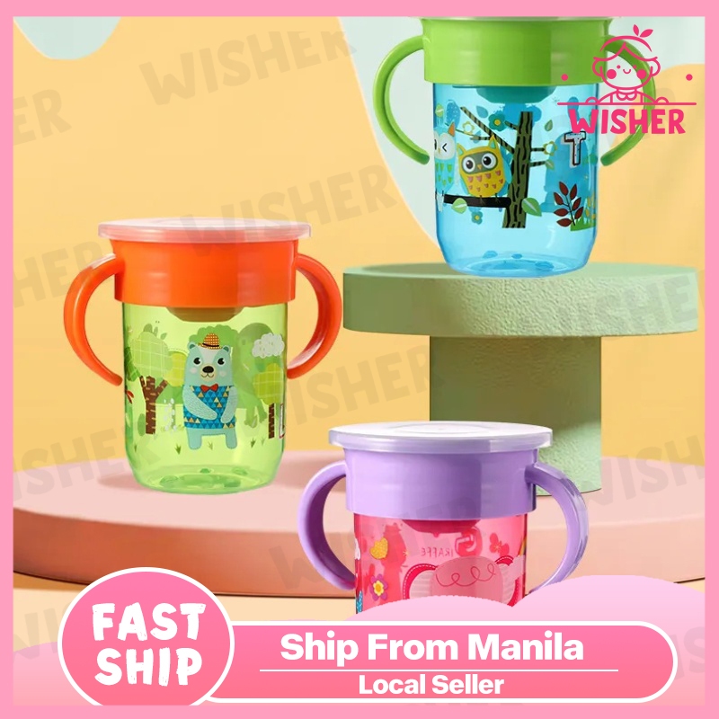 260ml Baby Feeding Mug Learning Drinkware 360 Degree Sippy Cups For  Toddlers Kids With Lid