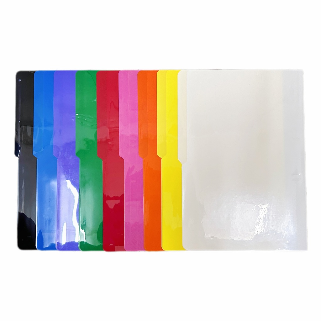 12Pcs Plastic Color Folder Long/Short PP Material PER PCS Stationary ...