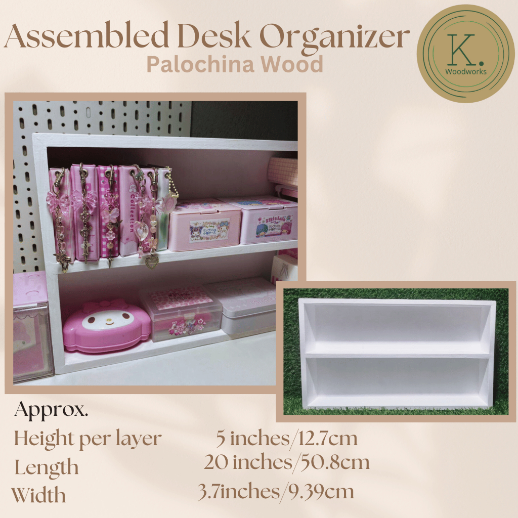 Desk Organizer Assembled Palochina Wood | Shopee Philippines