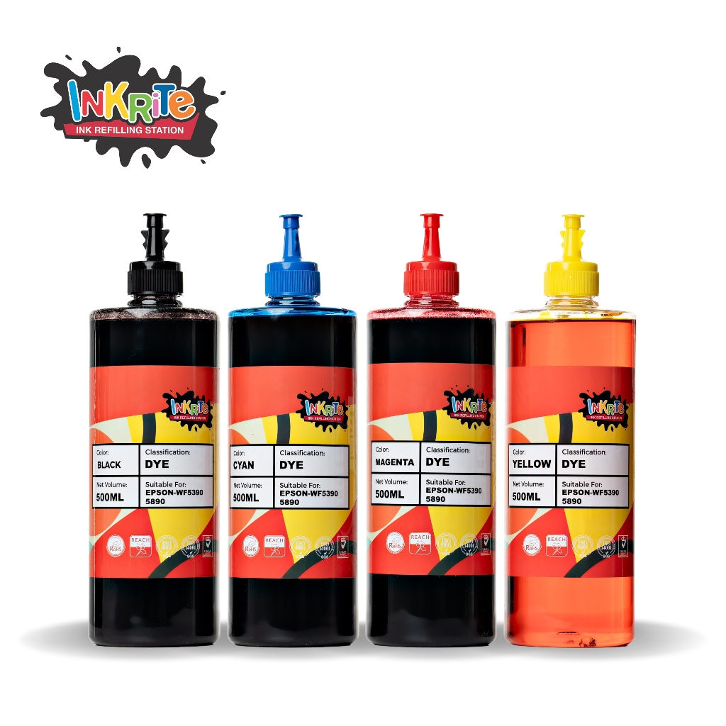 [BUY 4 GET 1 FREE] Inkrite Ink for Epson WorkForce WF-C5390 C5890, 500 ...