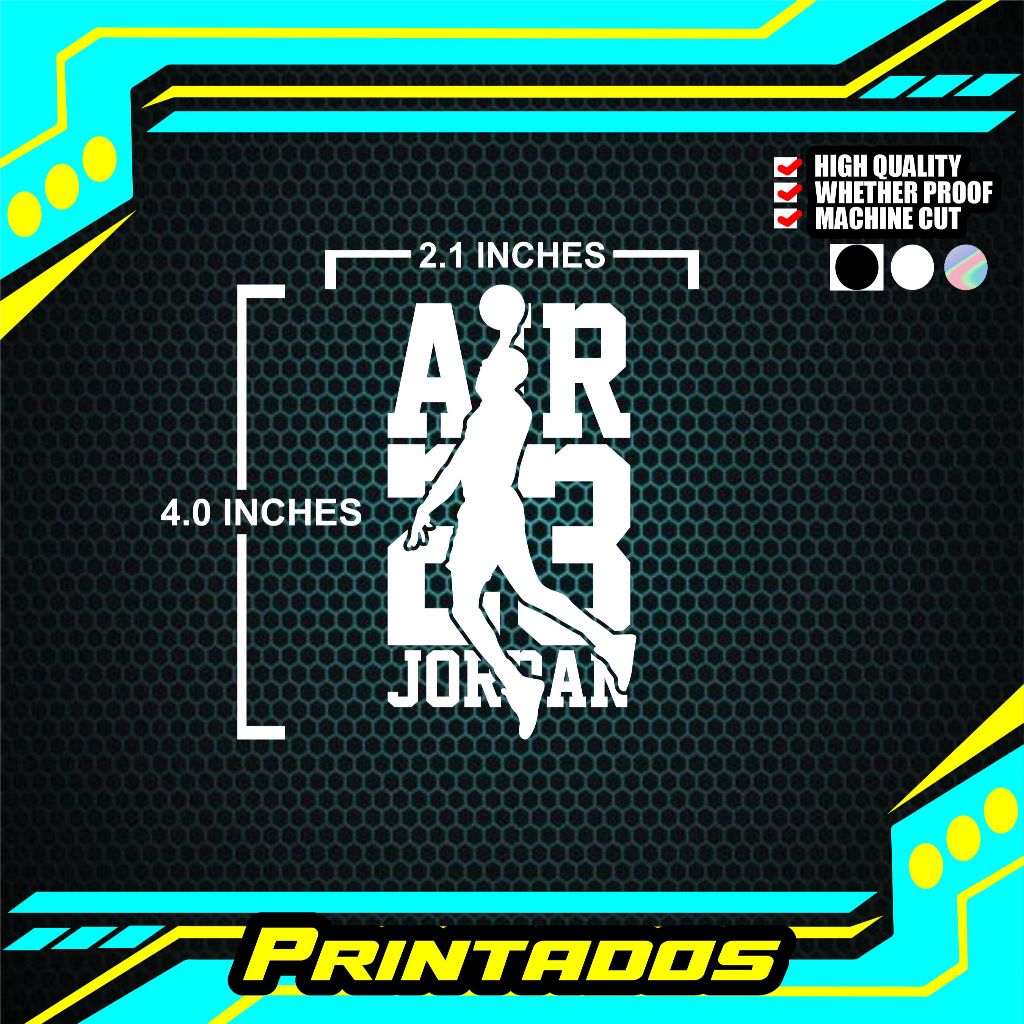 ORIGINAL AIR 23 JORDAN decal sticker cutout for car , motorcycle and ...