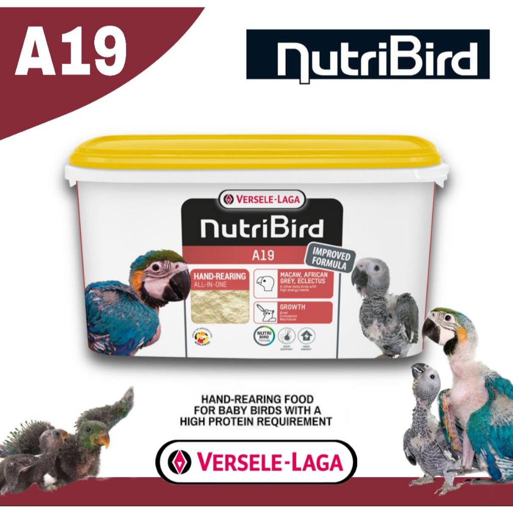 3KG Versele-Laga Nutribird A19 Handfeed Formula | Shopee Philippines