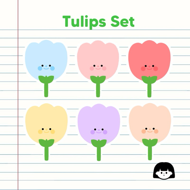 Tulip Set STICKERS by EMARI | Vinyl Laminated Stickers | Shopee Philippines