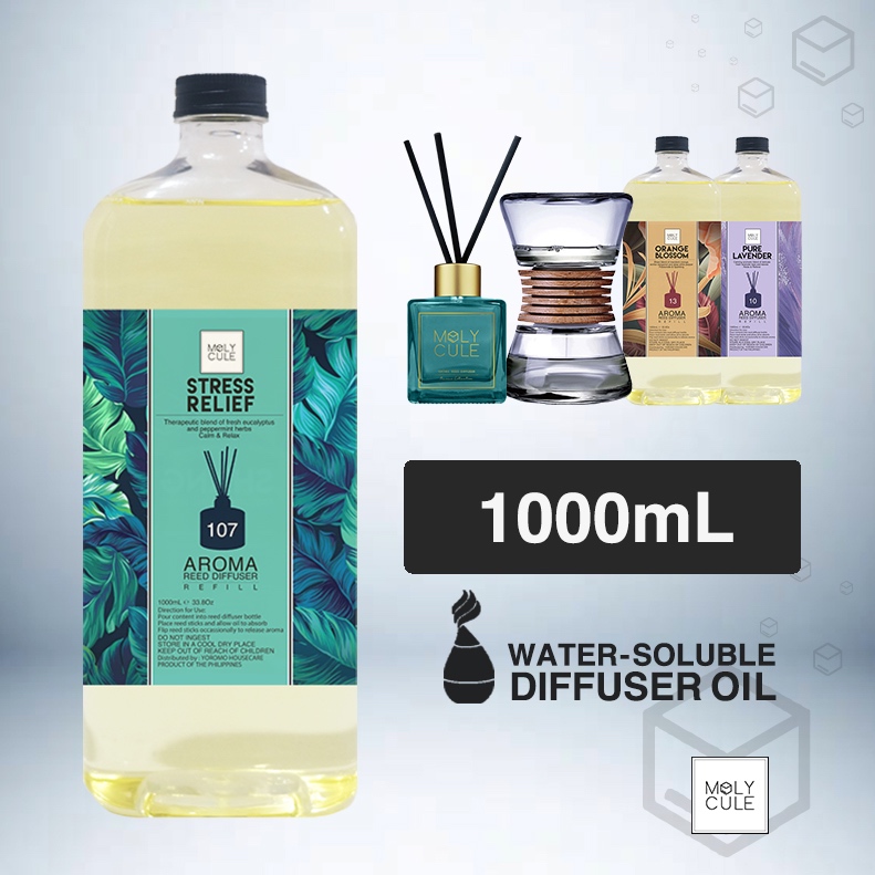 MOLYCULE Liter Reed Diffuser Oil Home Room Fragrance Humidifier ...