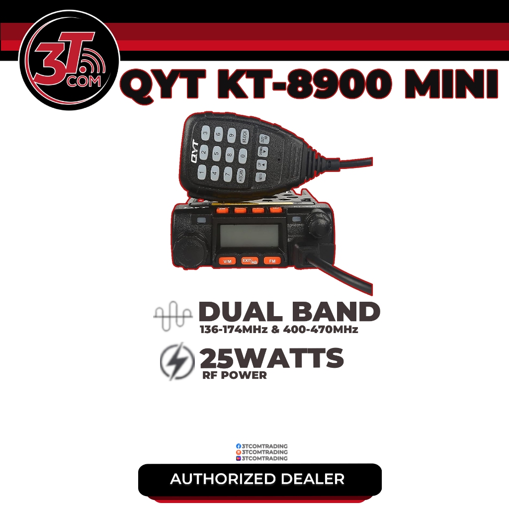 QYT KT-8900 – Radio Mobile 25W Dual Band UHF VHF – 200 Canali – Mini Ricetrasmettitore - 5