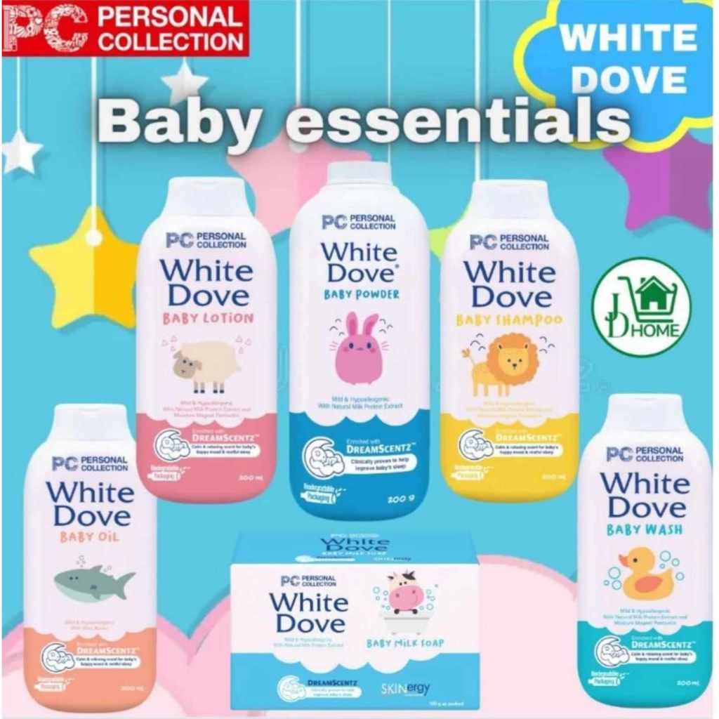 Personal Collection White Dove 200mL Baby Powder Cologne Shampoo Bath ...