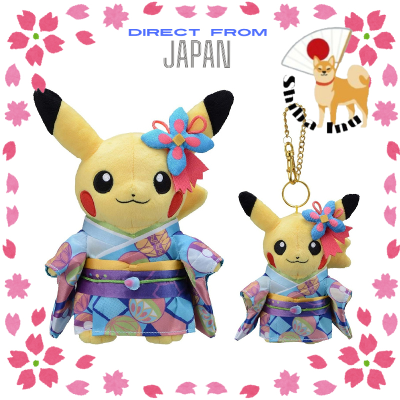 Pokemon Center Original Plush Toy Mascot Pikachu in Kaga Kimono Pokemon ...