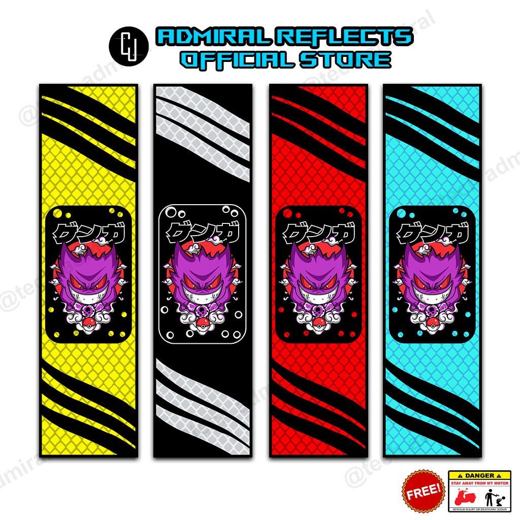 Alloy Top Box Sticker Waterproof Gengar Pokemon (REFLECTORIZED ...