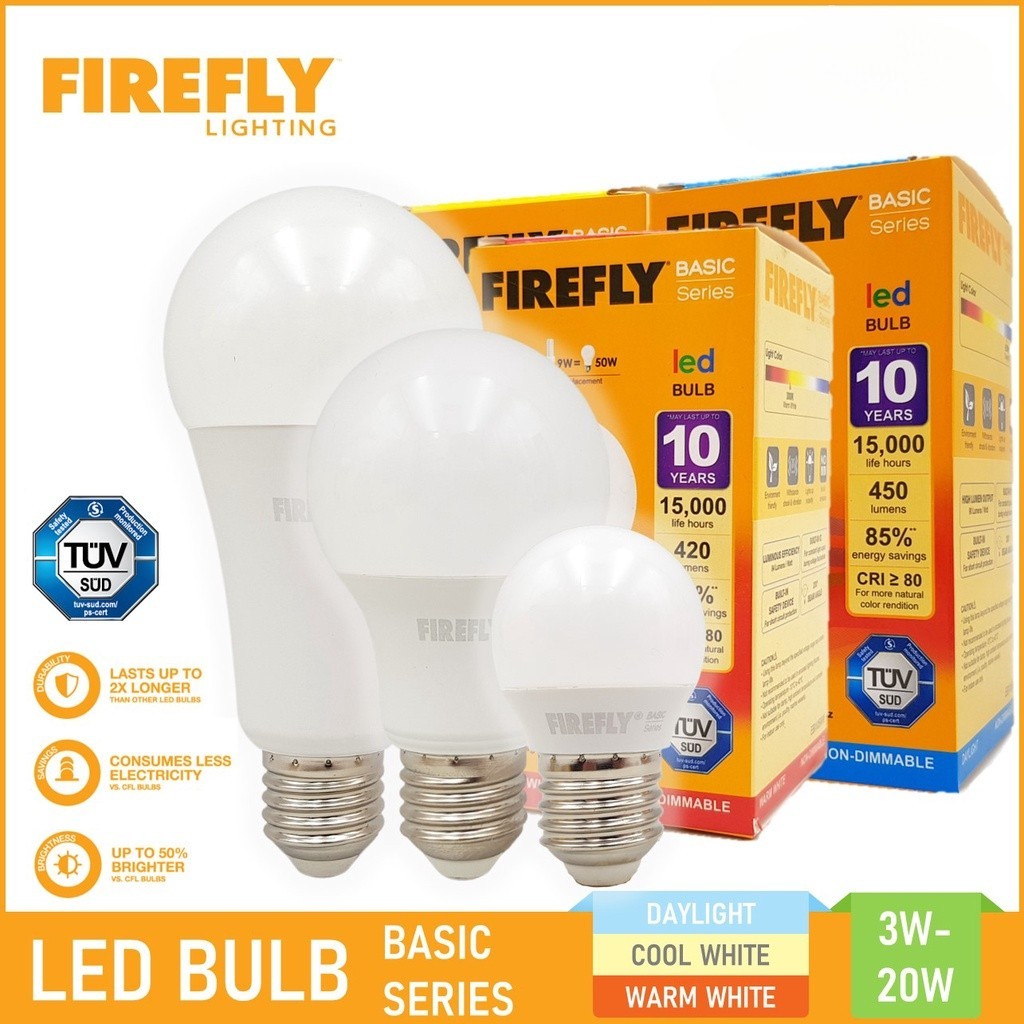 FIREFLY LED BULB - 100% energy saving (3watts up to 20 watts) | Shopee ...