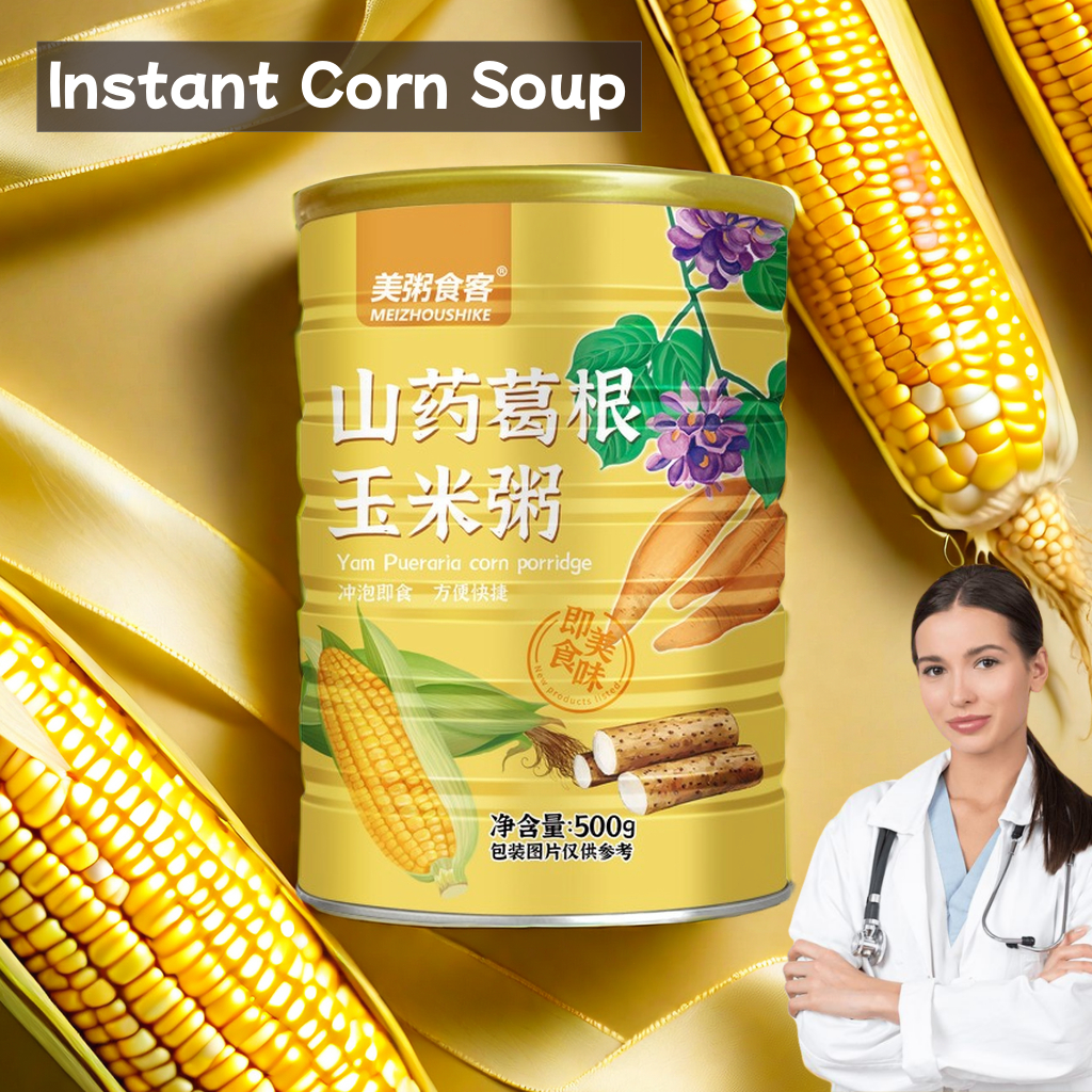 Instant Corn Soup 100% Organic Yellow Corn Powder Instant Breakfast Low ...