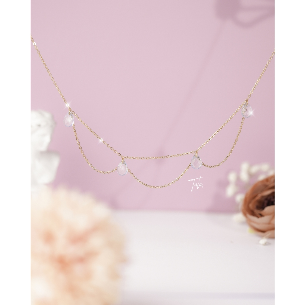 Minnie Mouse CZ Mouse Pendant Necklace Hypoallergenic Stainless