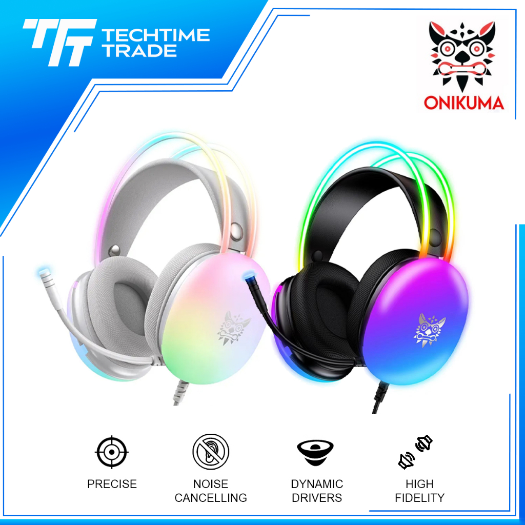 ONIKUMA X25 RGB Light Noise Cancelling Microphone Gaming Headphones