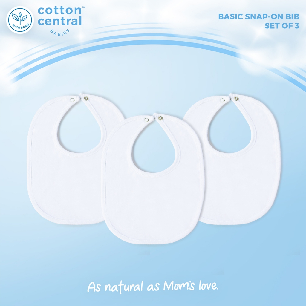 Cotton Central™ Snap-on Bib Pure Cotton Newborn Infant Baby Clothes Boy ...