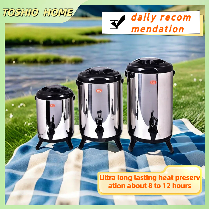 【Ready Stock】COD Milk Tea Bucket Milk Tea Barrel Water Jug Stainless ...