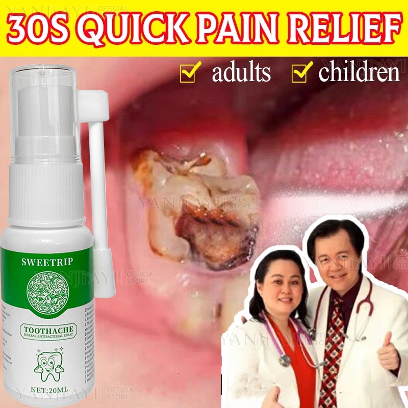 SWEETRIP Toothache Spray Instant Pain Relief Gum Inflammation Swelling Periodontitis Treatment