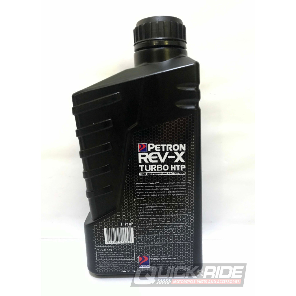 Petron Rev-X Turbo HTP SAE 5W40 Fully Synthetic, 1 Liter 5W-40 | Shopee ...