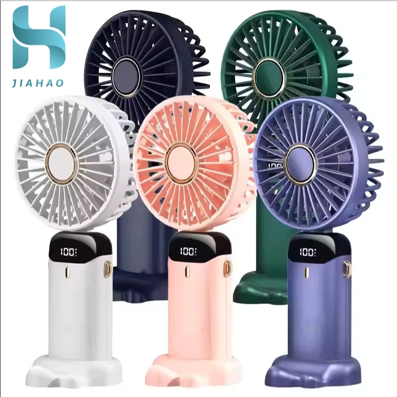 Mini Fan Rechargeable Digital-display Multi-gear Speed Handheld Hanging ...