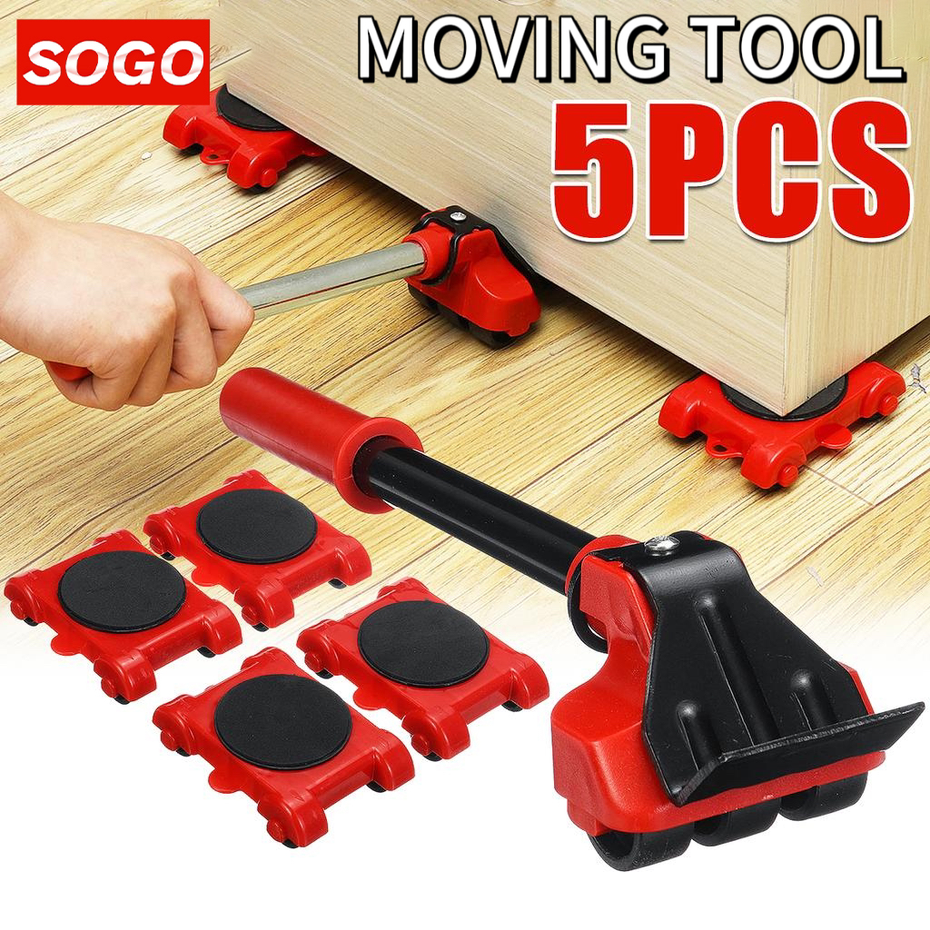 5Pcs Furniture Mover Lifter and Rollers Wheels Heavy Furniture Moving ...