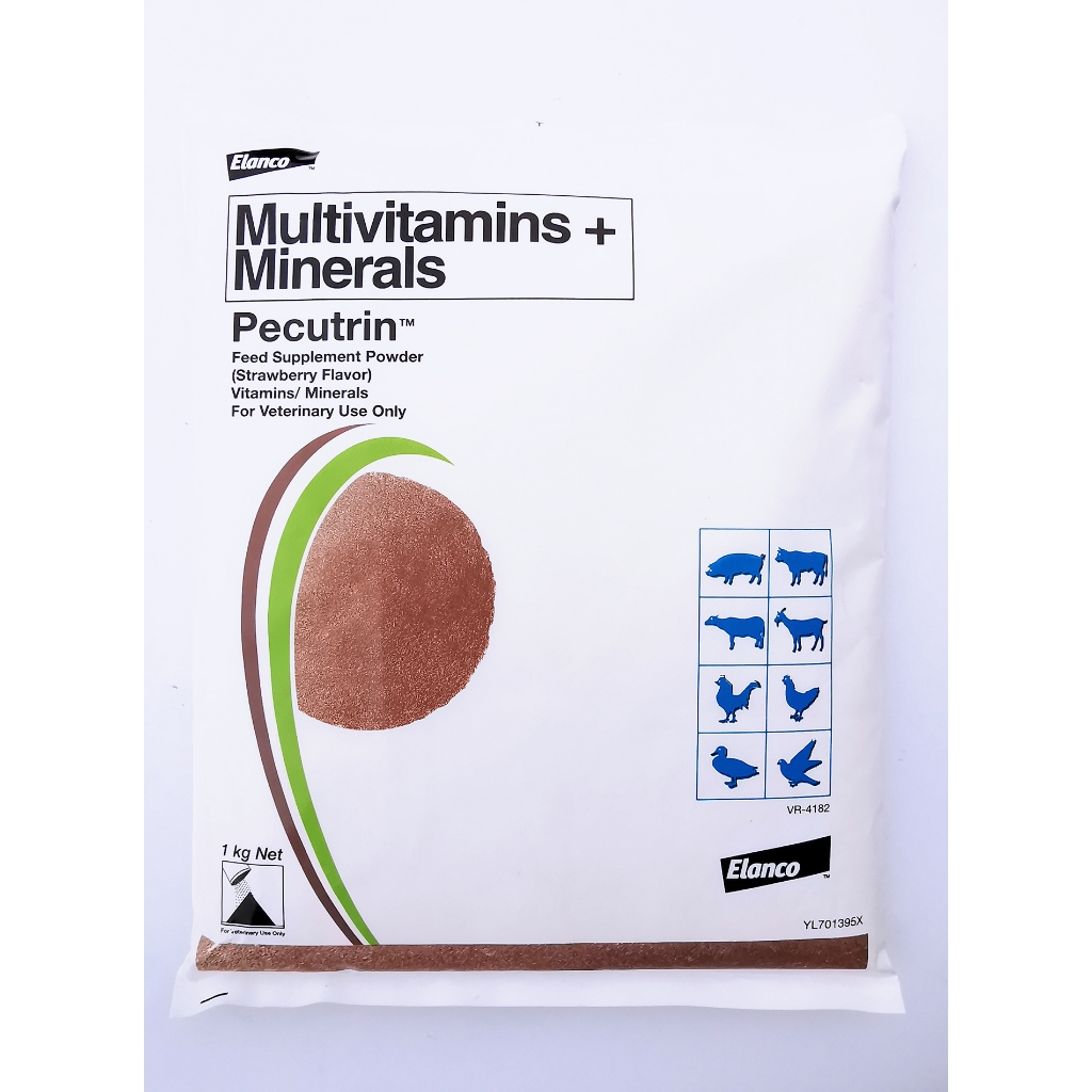 Pecutrin Multivitamins Minerals Feed Supplement Powder Strawberry