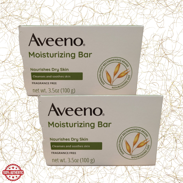 NEW Aveeno Body Bar Soap Moisturizing For Dry Skin Fragrance Free 3.5 ...