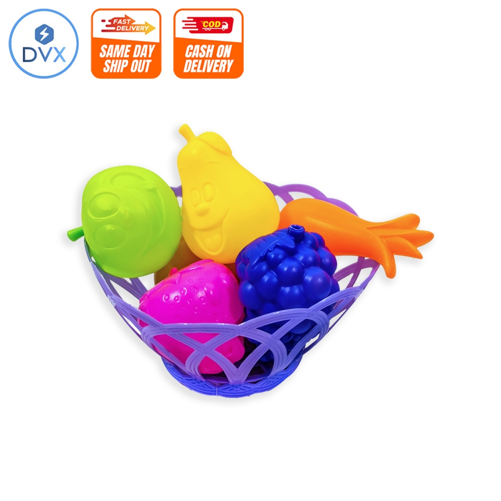 COD DVX Plastic Fruit Vegetable Food Basket Tray Reusable RolePlay