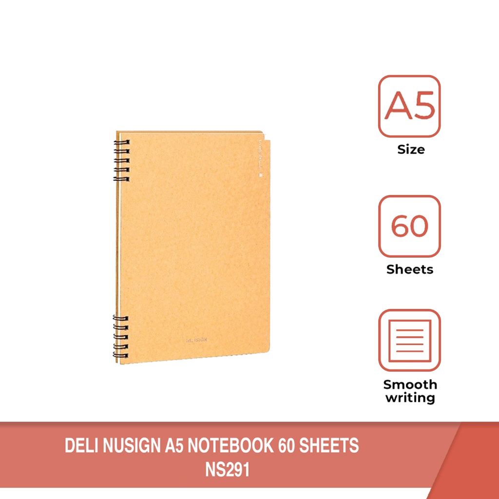 Deli NS291 NuSign A5 Notebook 60 Sheets [79NS291] | Shopee Philippines
