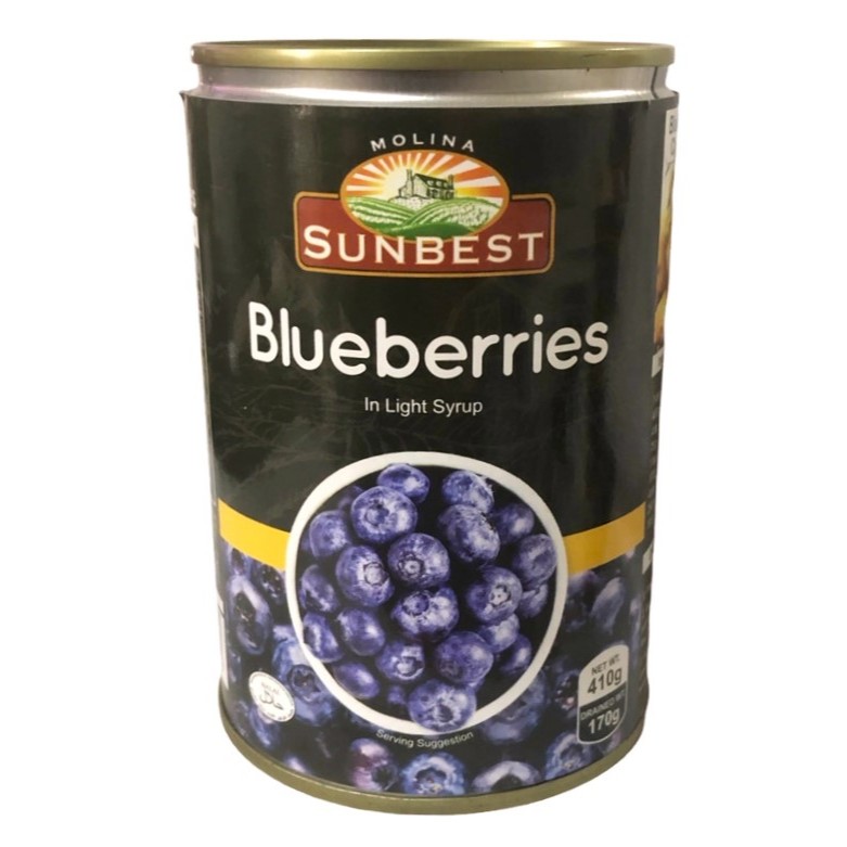 Sunbest Blueberries in Light Syrup - Imported (410g) | Shopee Philippines