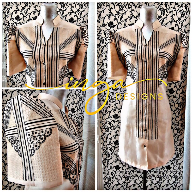 Women's Filipiniana Dress - Piña Venucia Fabric | JHONA - INGA DESIGNS ...