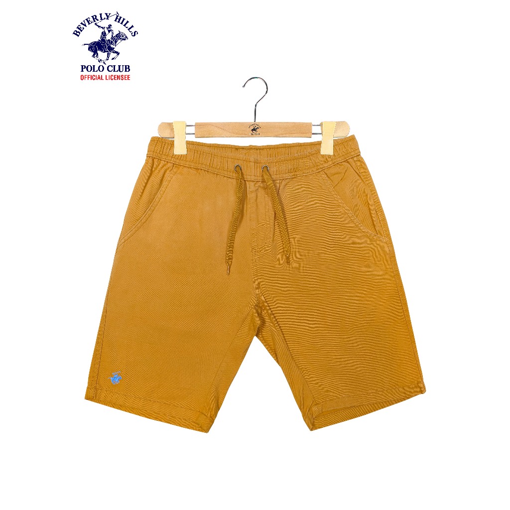 Beverly Hills Polo Club Men s Cotton Twill Jogger Shorts in Mustard Khaki Blue and Green WF02A Shopee Philippines