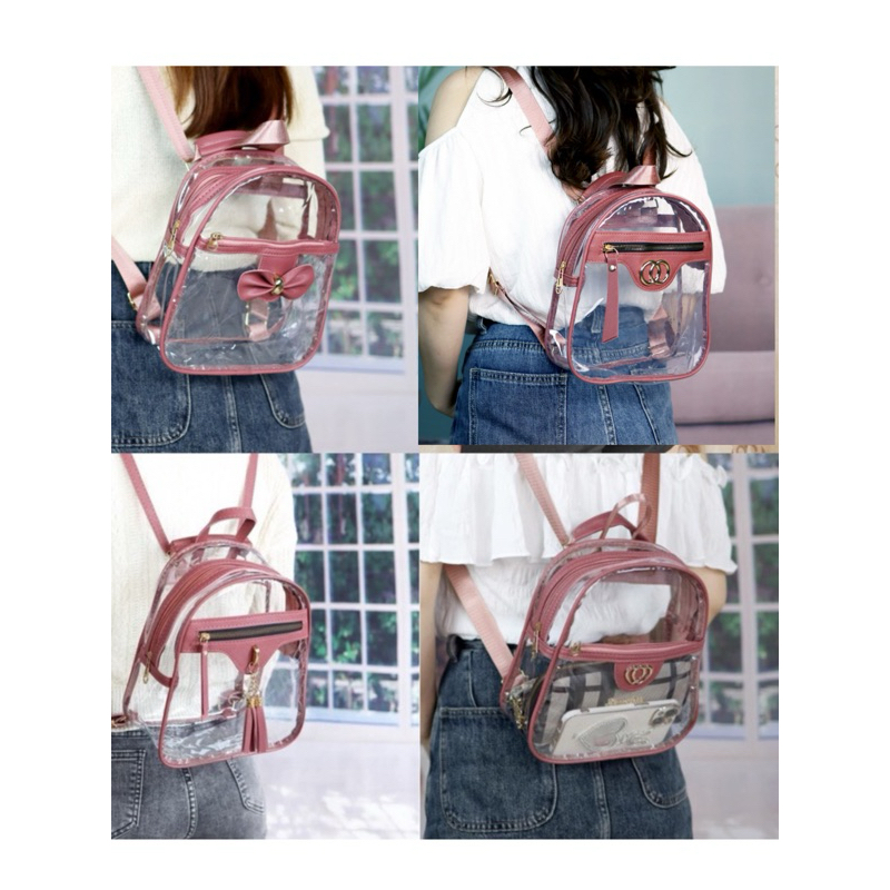 Mini transparent backpack best sale