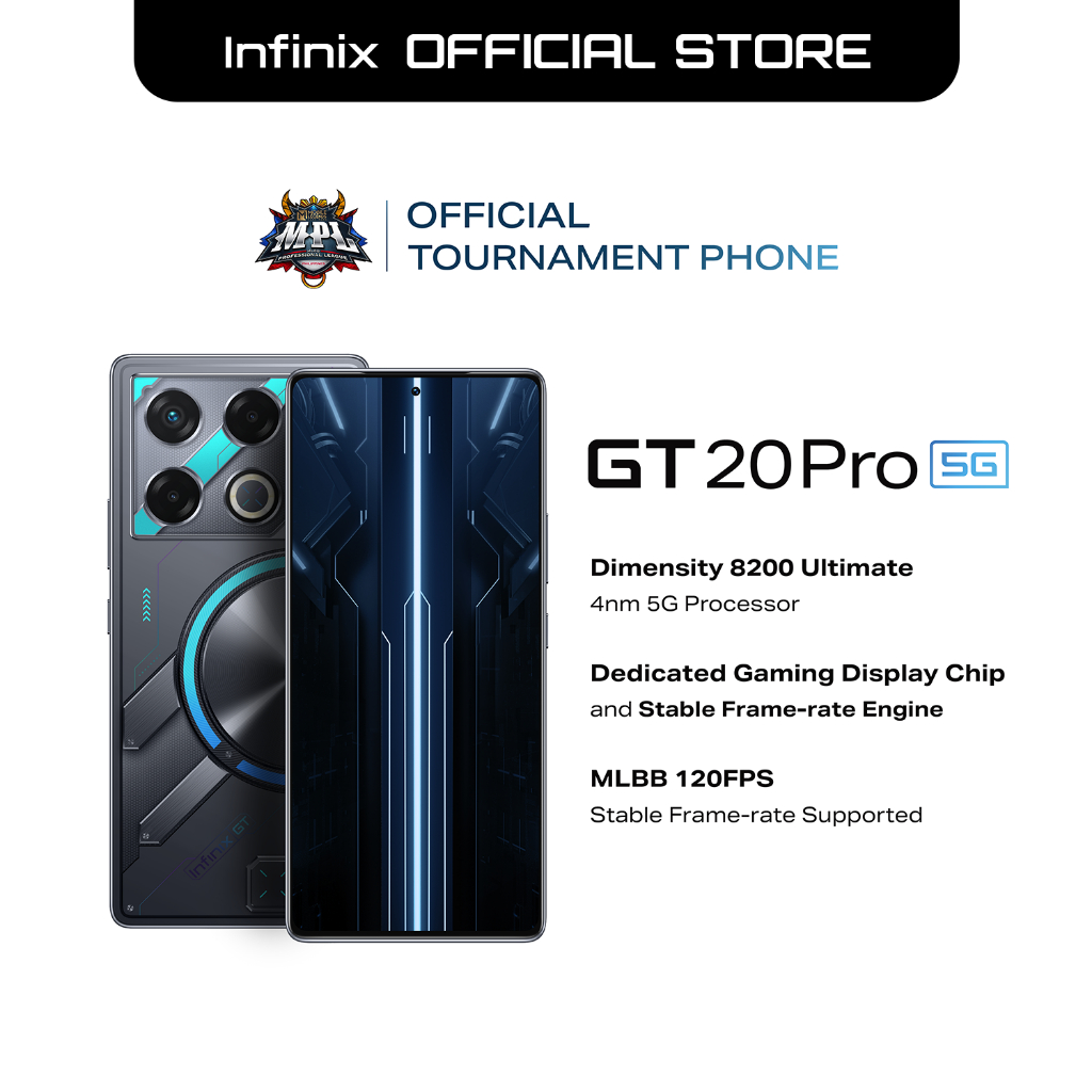 Infinix GT 20 Pro 5G, (up to 24GB [12+256], MediaTek Dimensity 8200