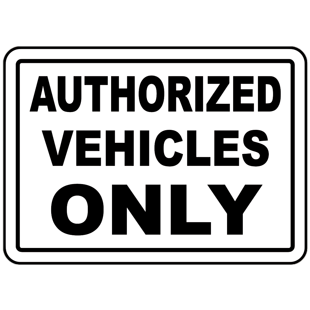 Authorized Vehicles Only | A4 size Laminated Signage | Shopee Philippines