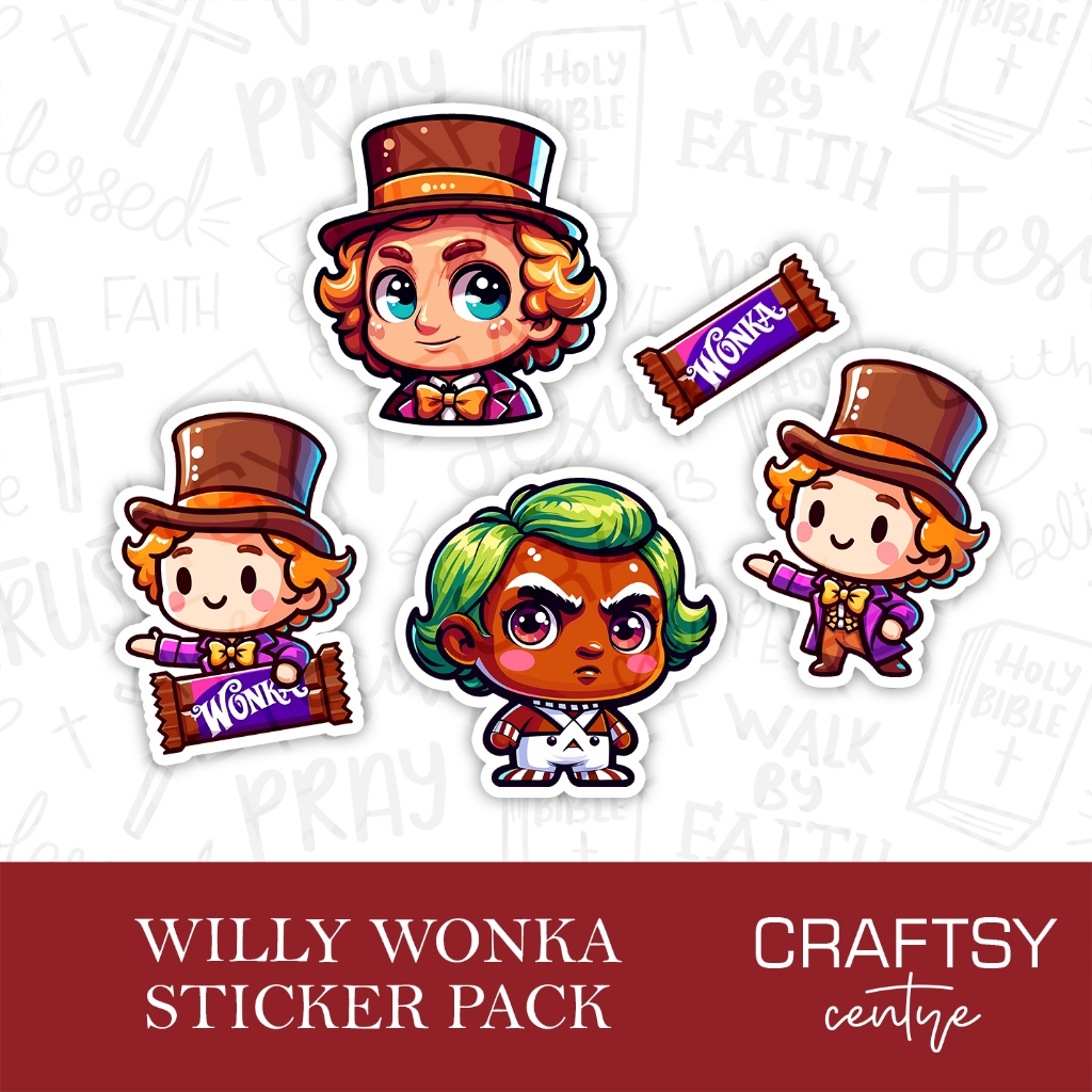 Willy Wonka Sticker Pack | Craftsy Centre | Shopee Philippines