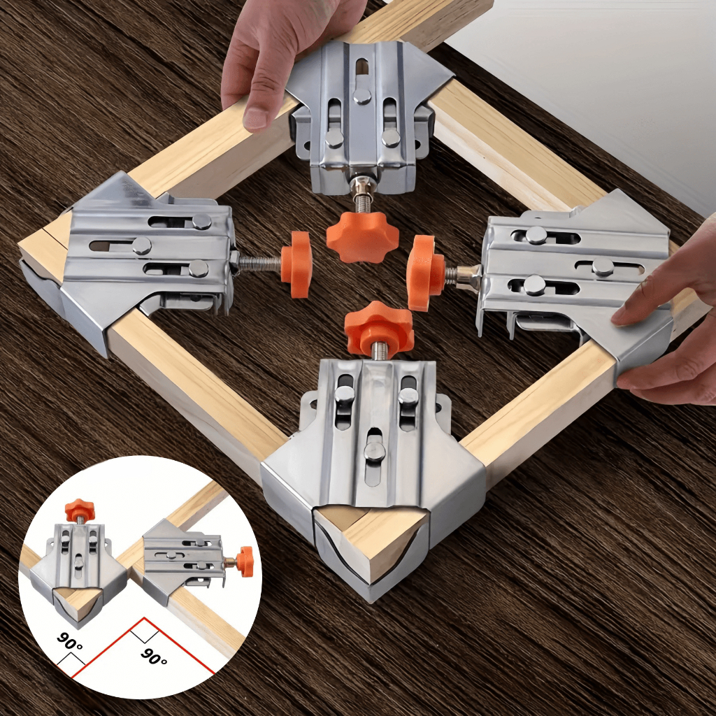 90 degree strong stainless steel woodworking quick right angle clamp ...
