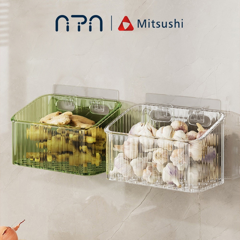 Nipiin Ginger Garlic Storage Box Container Kitchen Organizer Wall ...