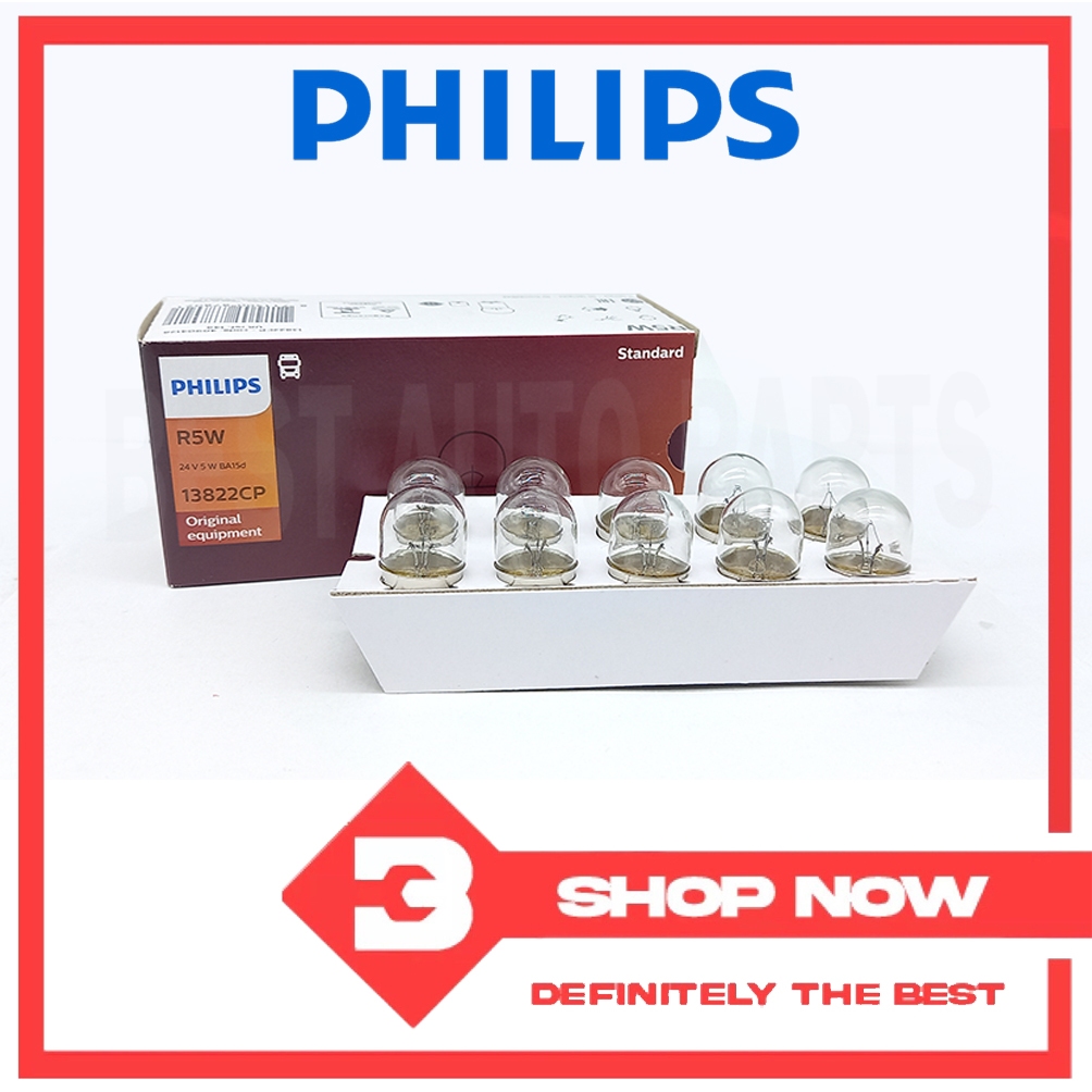 Philips Halogen Bulb R5W 24V 5W - R5W (13822) - ( 10pcs / Box ...