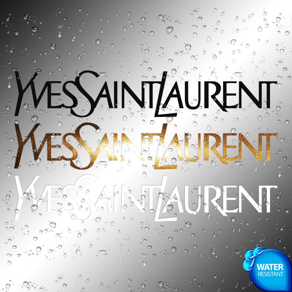 Sticker | (1X) Yves Saint Laurent | Weather Proof die-cut frame decal ...