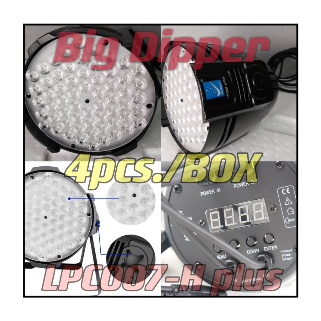 Big Dipper LPC007 - H PLUS [4PCS/BOX] 60X3W Full Color RGB with 4 dmx ...