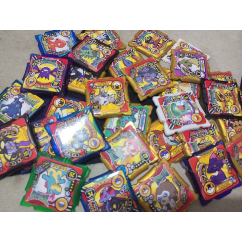 24 PCS PER PACK Pokemon Ddakji Tiles Pokemon Pogs Pokemon Text Pokemon ...