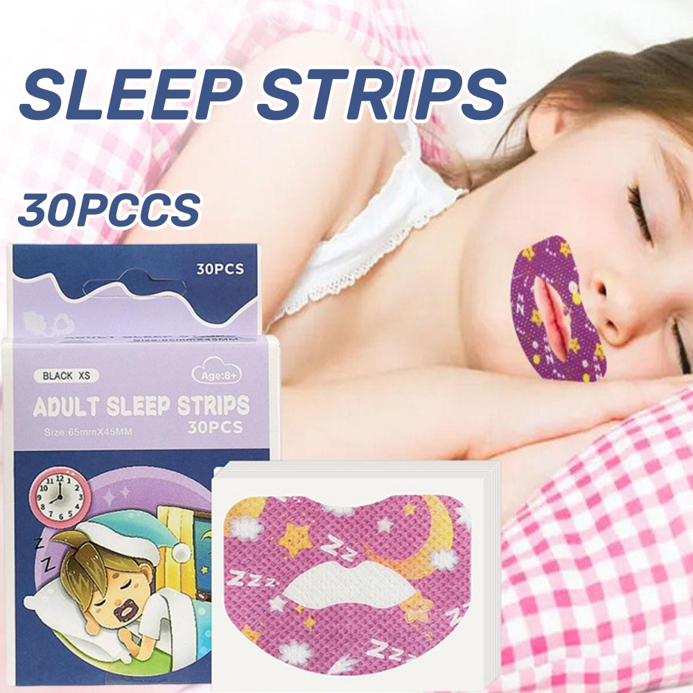 30Pcs/Box Anti-Snoring Stickers Mouth Tape Nose Sleep Less Mouth ...