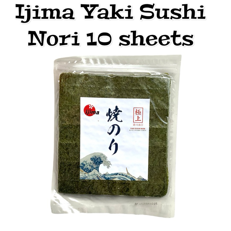 Ijima Yaki Sushi Nori Roasted Seaweed 10 Sheets | Shopee Philippines