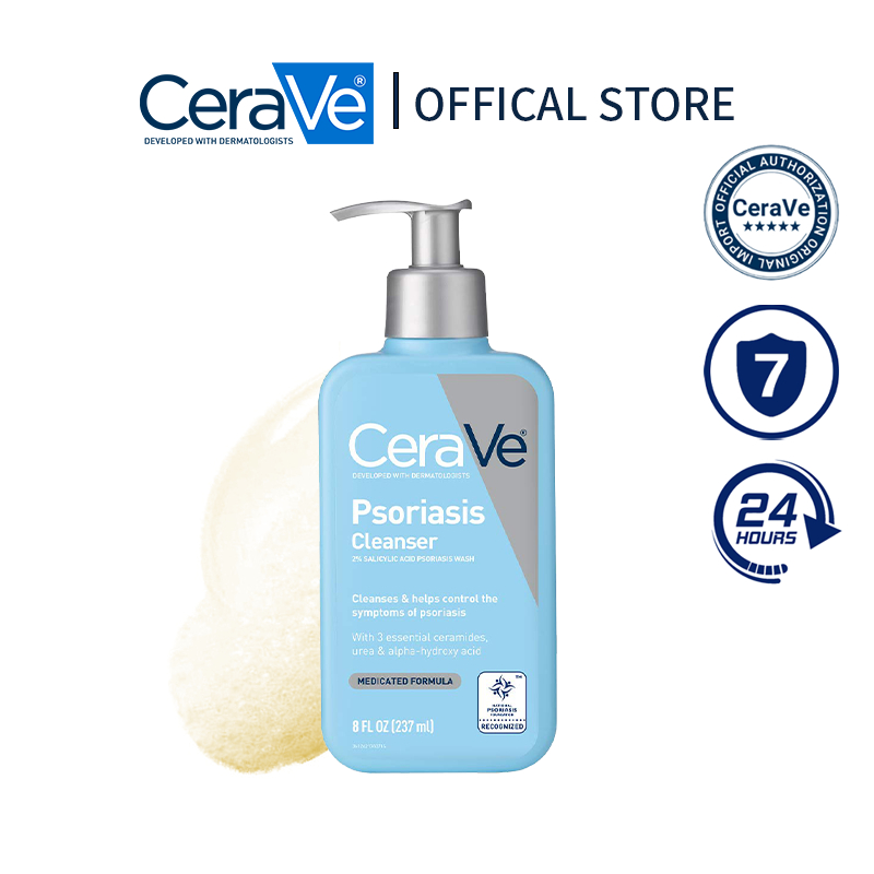 CeraVe Psoriasis Cleanser Body Wash For Eczema Psoriasis Treatment Anti Itch Antibacterial
