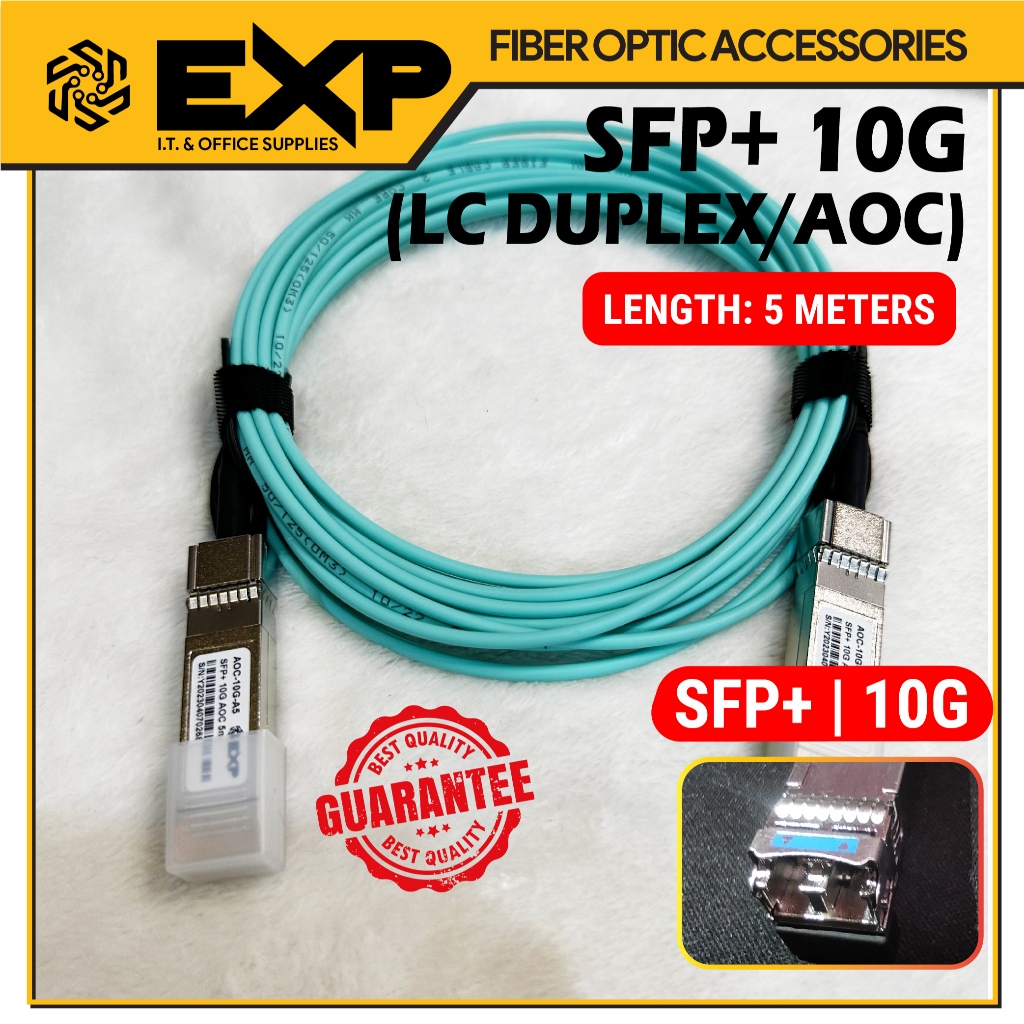 AOC SFP+ 10G (ACTIVE OPTICAL CABLE) SFP MODULE w/ FIBER OPTIC BACKBONE ...