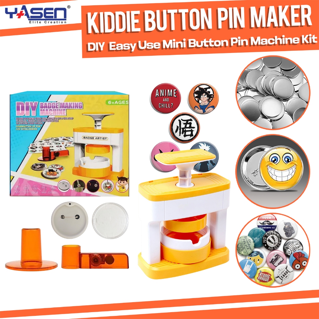 Kiddie Button Pin Maker | DIY Mini Button Pin Machine | Easy Use Button ...