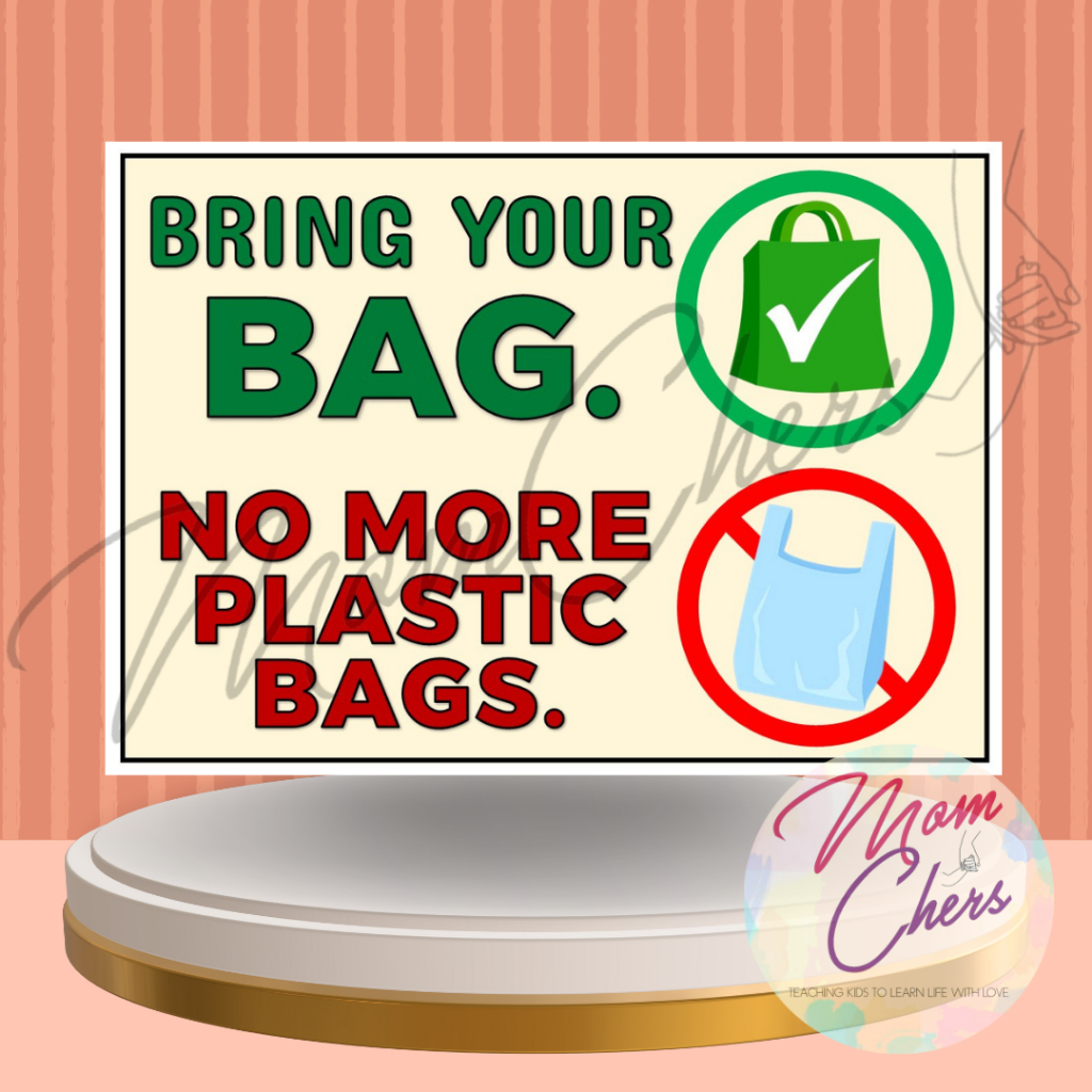 Laminated Signage Poster BRING YOUR OWN BAG for Grocery Stores | Shopee ...